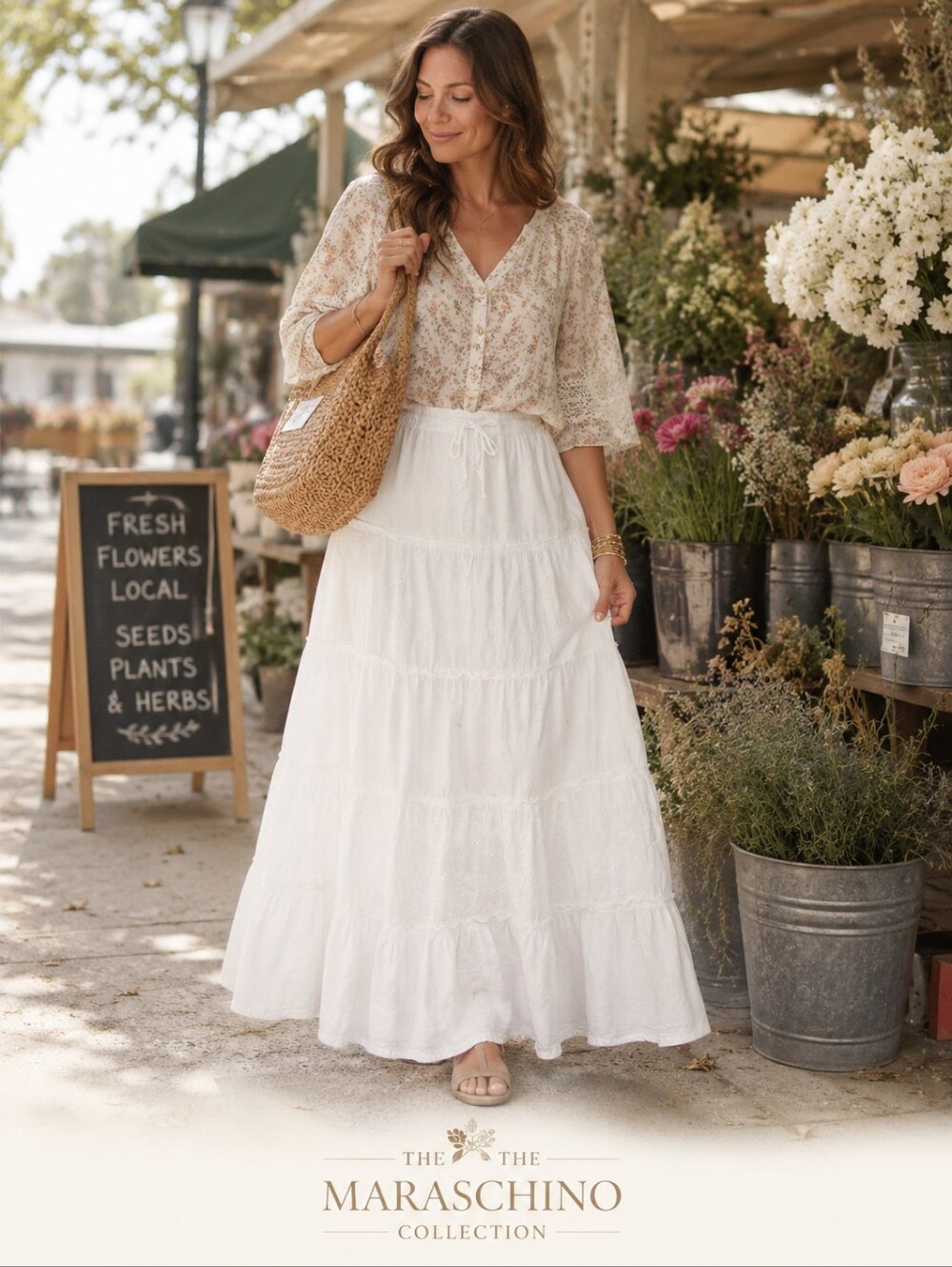 Vintage Y2K Cottagecore Tiered Maxi Skirt | Bobbie Brooks 2X